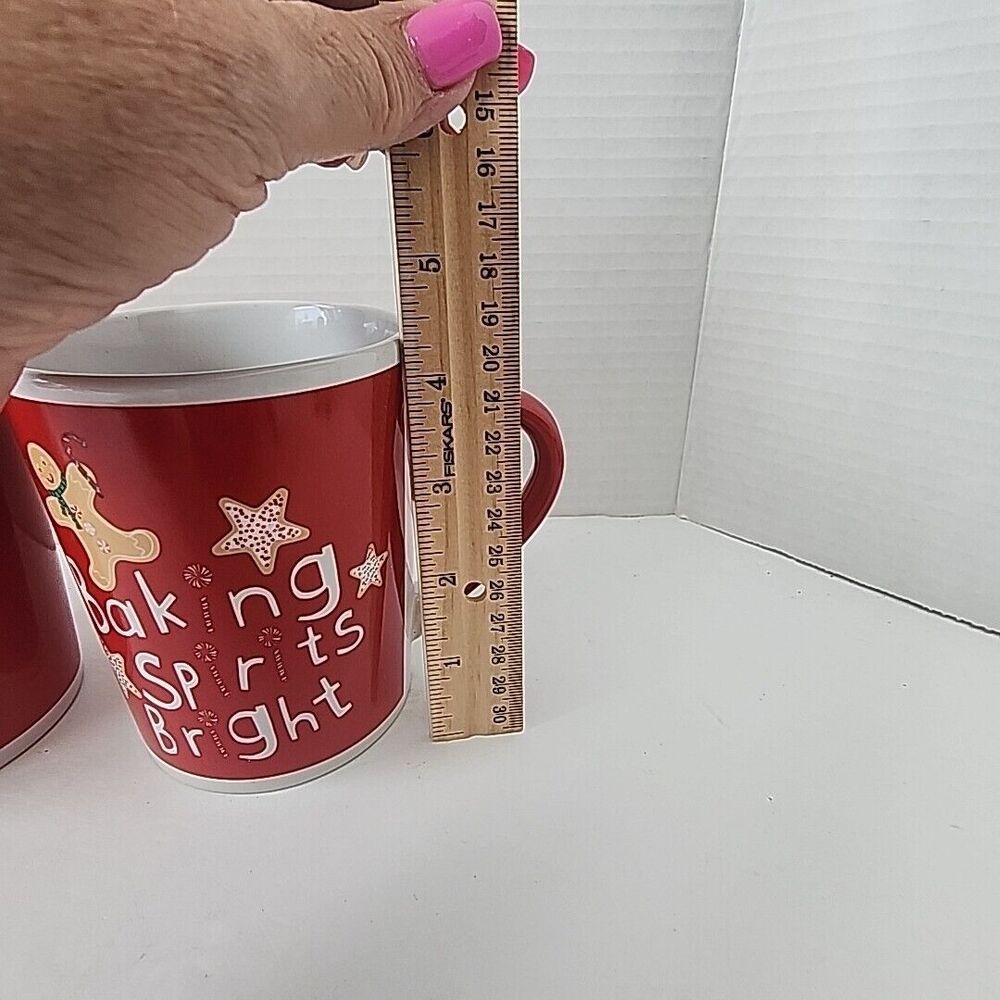 Royal Norfolk Christmas Coffee Mugs Baking Spirits Bright 8" Holiday Gingerbread - Picture 9 of 10